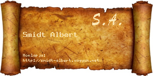 Smidt Albert névjegykártya